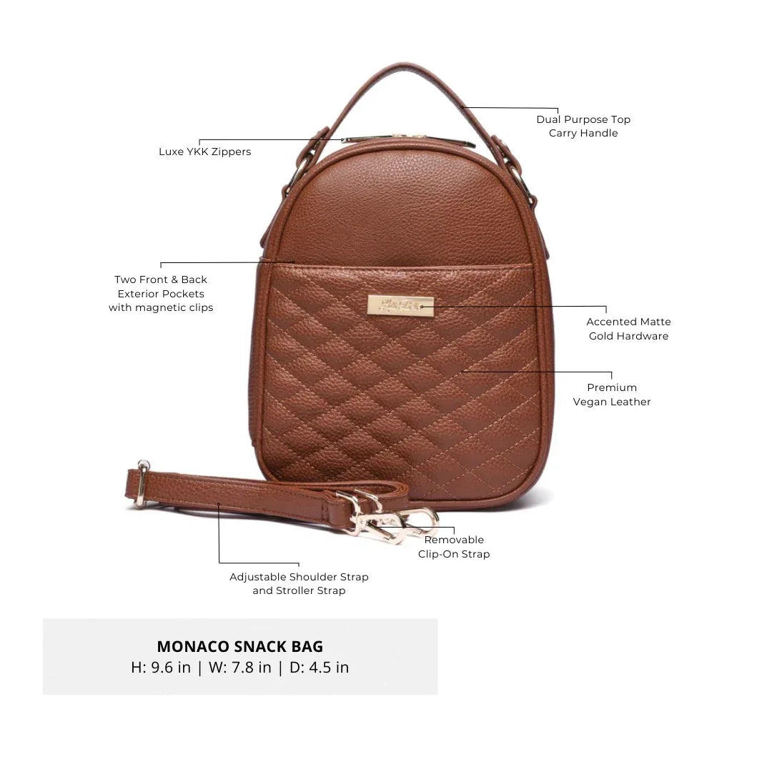 Luli Bebe Classic Snack Bag | Caramel Brown