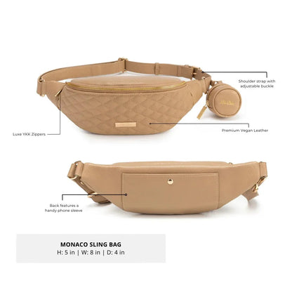 Luli Bebe Crossbody Sling Bag | Latte Brown