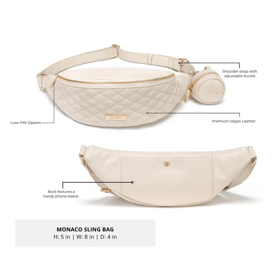 Luli Bebe Crossbody Sling Bag | Pearl White