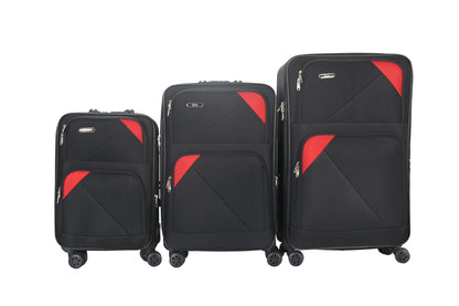 Mirage Mia Soft Shell Lightweight Expandable 3 Piece Luggage Set - Stiles Supply Co.