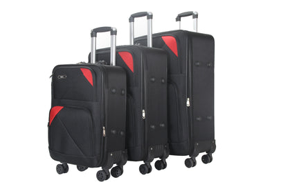 Mirage Mia Soft Shell Lightweight Expandable 3 Piece Luggage Set - Stiles Supply Co.