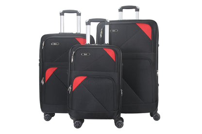 Mirage Mia Soft Shell Lightweight Expandable 3 Piece Luggage Set - Stiles Supply Co.