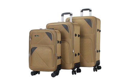 Mirage Mia Soft Shell Lightweight Expandable 3 Piece Luggage Set - Stiles Supply Co.