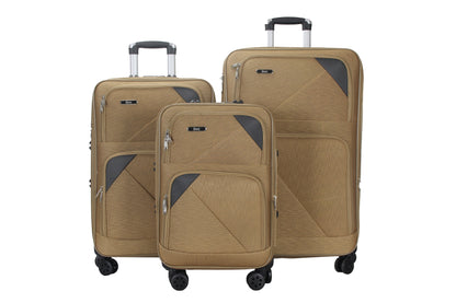 Mirage Mia Soft Shell Lightweight Expandable 3 Piece Luggage Set - Stiles Supply Co.