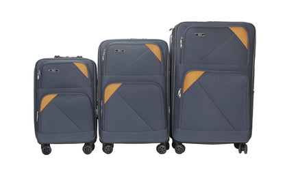 Mirage Mia Soft Shell Lightweight Expandable 3 Piece Luggage Set - Stiles Supply Co.