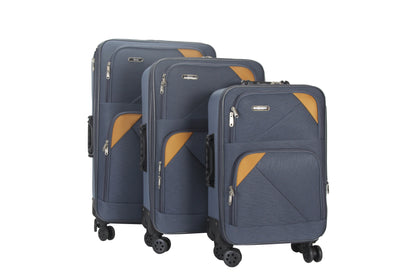 Mirage Mia Soft Shell Lightweight Expandable 3 Piece Luggage Set - Stiles Supply Co.