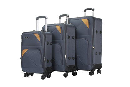 Mirage Mia Soft Shell Lightweight Expandable 3 Piece Luggage Set - Stiles Supply Co.