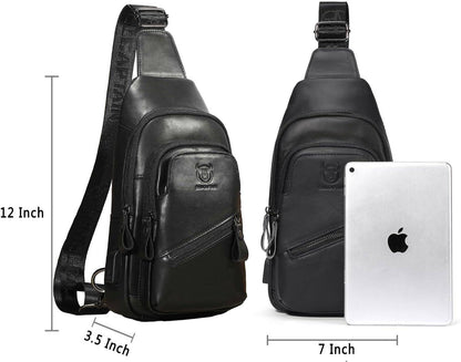 FR Fashion Co. Men's Executive Leather Sling Bag