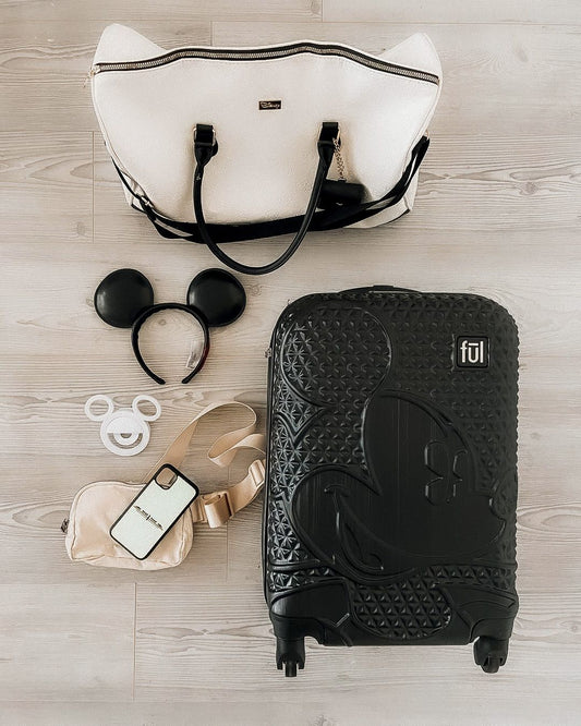 Mickey Mouse Rolling Luggage FŪL Disney Luggage 22.5" Black - Stiles Supply Co.