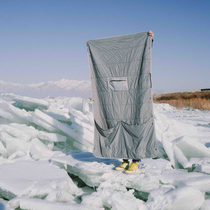 Gravel Layover™ Travel Blanket - Packable & Puffy | Gray - Stiles Supply Co.