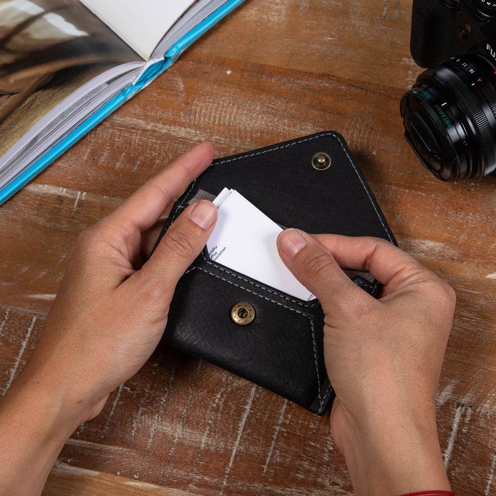 CASUPO Mini Envelope Wallet with RFID Protection - Black
