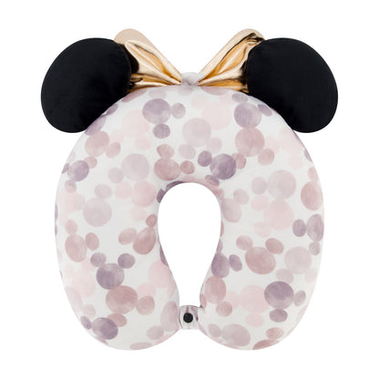 Disney Minnie Mouse Water Print 3D Ears & Bow Travel Pillow - Stiles Supply Co.
