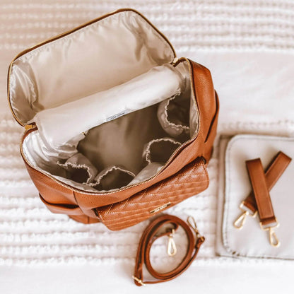 Luli Bebe Signature Diaper Bag Caramel