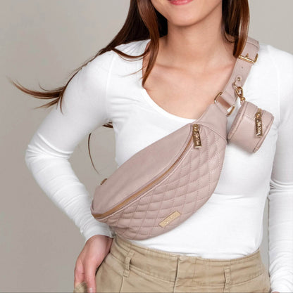 Luli Bebe Crossbody Sling Bag | Stone Grey