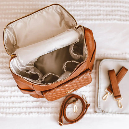 Luli Bebe Signature Diaper Bag Caramel