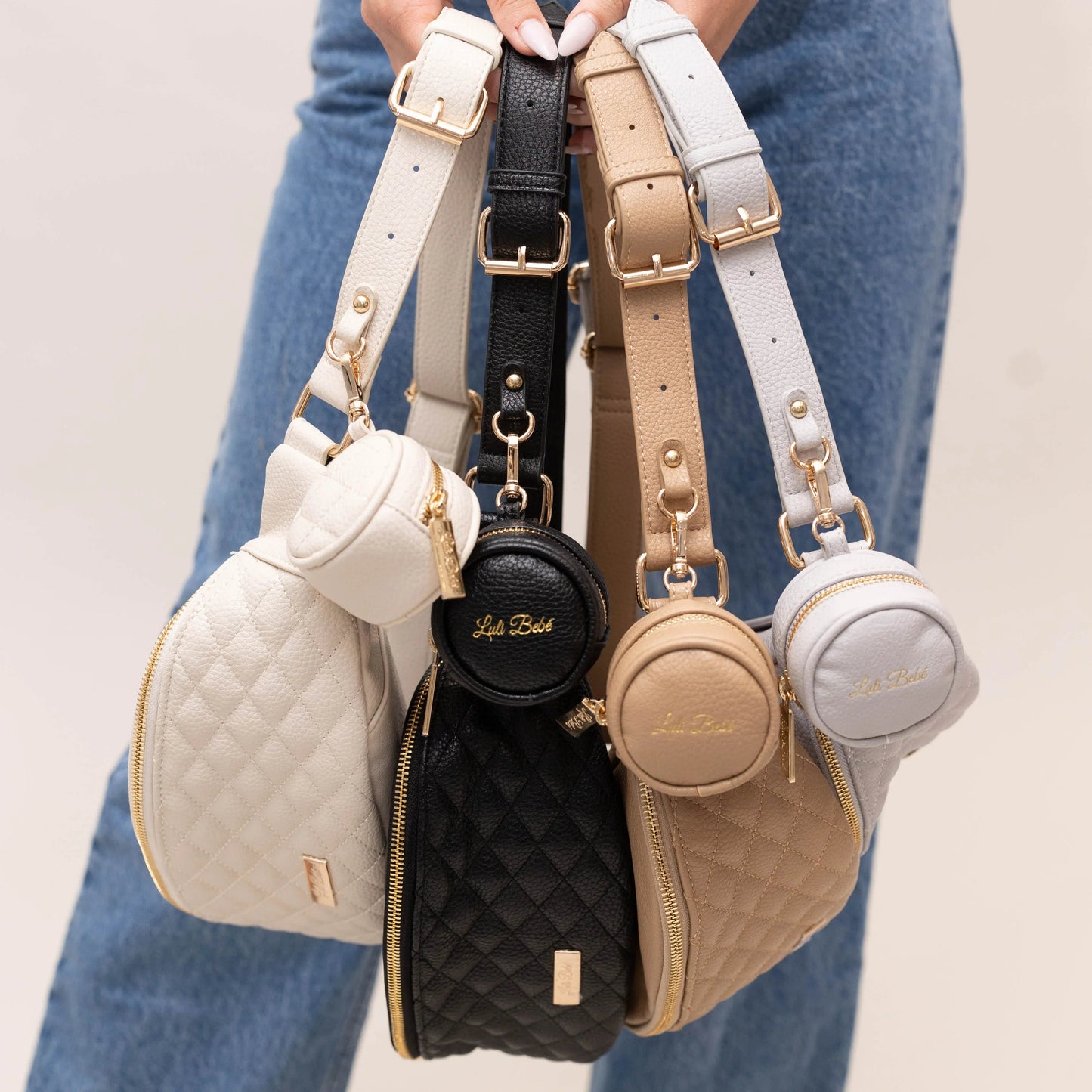 Luli Bebe Crossbody Sling Bag | Stone Grey