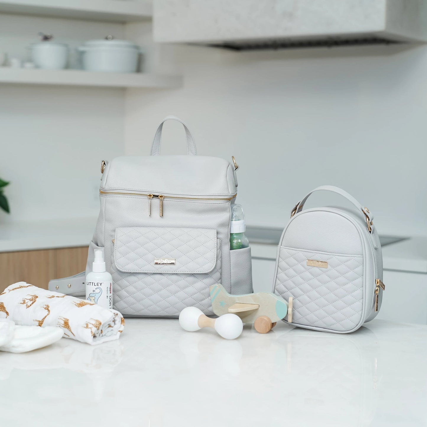Luli Bebe Classic Snack Bag | Stone Grey