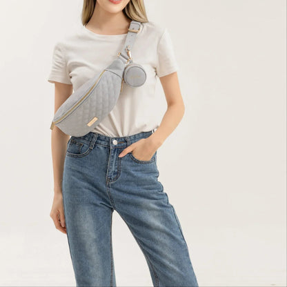 Luli Bebe Crossbody Sling Bag | Stone Grey