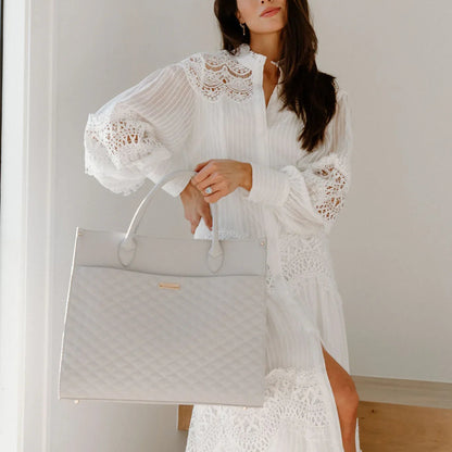 Luli Bebe Classic Tote Bag | Stone Grey