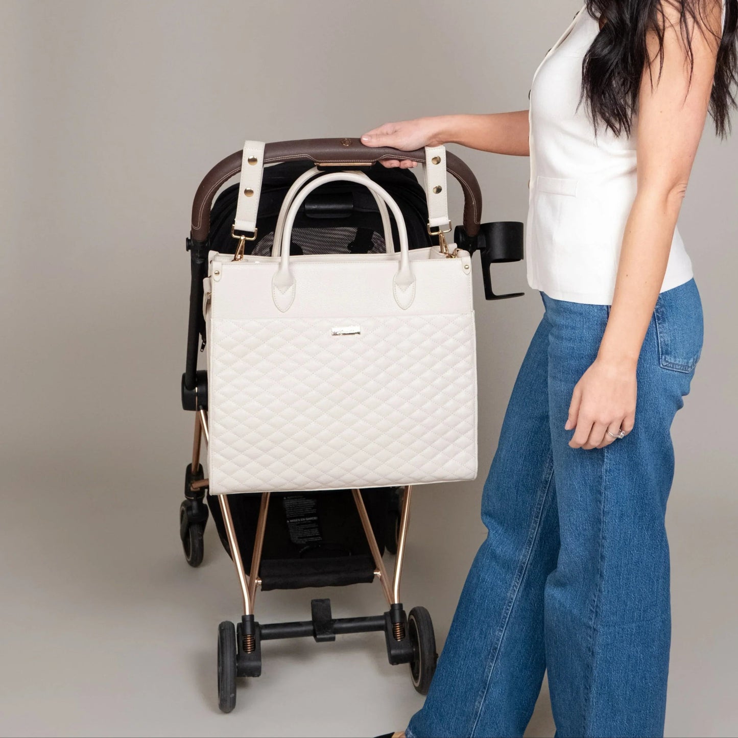 Luli Bebe Classic Tote Bag | Pearl White