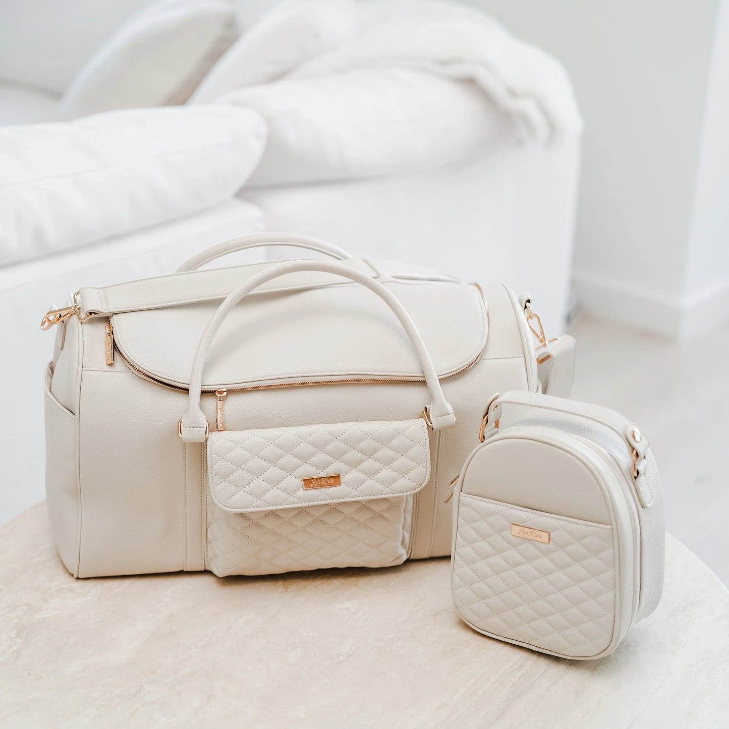 Luli Bebe Weekender Travel Bag | Pearl White