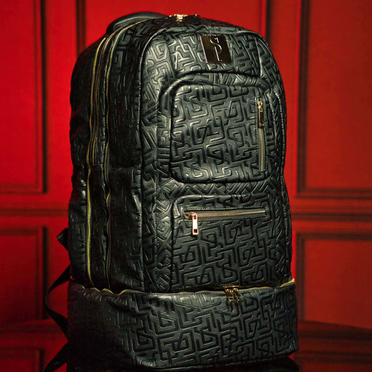Sole Premise Black Monogram Leather Sneaker Backpack