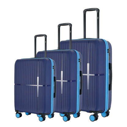 Mirage GALA 3-Piece Luggage Set – Polycarbonate Hardshell, Lightweight - Navy Sky Blue - Stiles Supply Co.