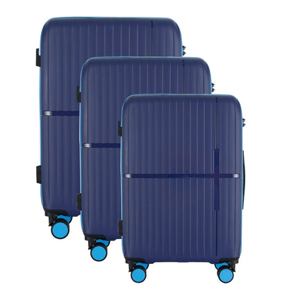 Mirage GALA 3-Piece Luggage Set – Polycarbonate Hardshell, Lightweight - Navy Sky Blue - Stiles Supply Co.