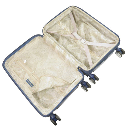 Tommy Bahama 3-Piece Navy Hard-Sided 3D Pineapple Luggage Set with Drawstring Bag - Stiles Supply Co.