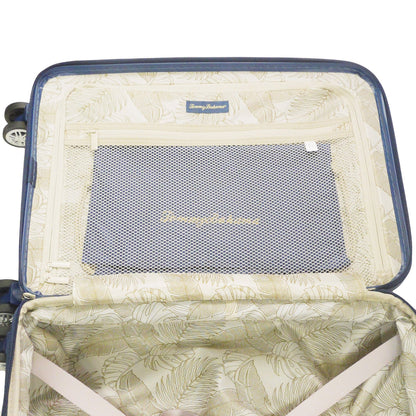 Tommy Bahama 3-Piece Navy Hard-Sided 3D Pineapple Luggage Set with Drawstring Bag - Stiles Supply Co.