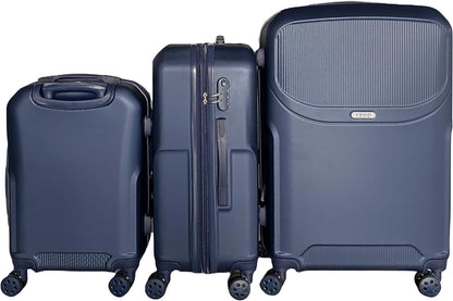 IZOD Regina Expandable Hard shell Lightweight 3 Piece Luggage Set - Stiles Supply Co.