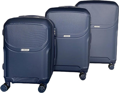 IZOD Regina Expandable Hard shell Lightweight 3 Piece Luggage Set - Stiles Supply Co.