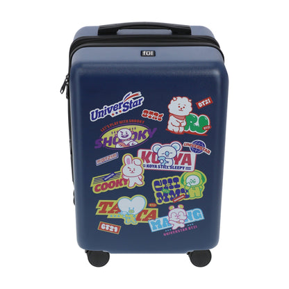 BT21 22.5" Navy Carry-On Suitcase Luggage - Stiles Supply Co.