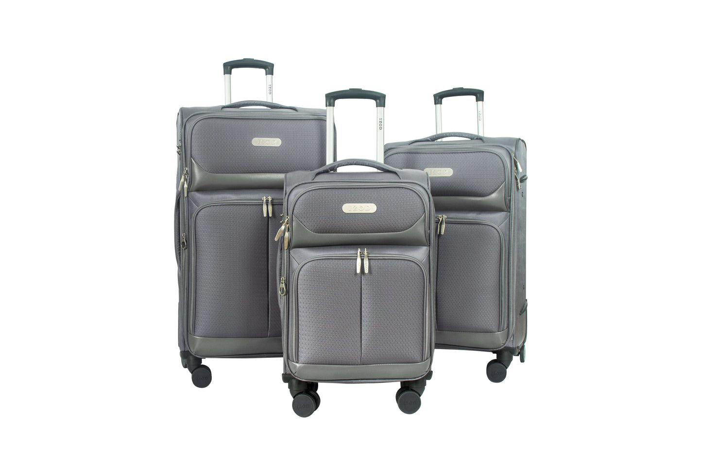 IZOD Ocean Soft Shell Lightweight Expandable 360 Dual Spinning Wheels Combo Lock 28", 24", 20" 3 Piece Luggage Set