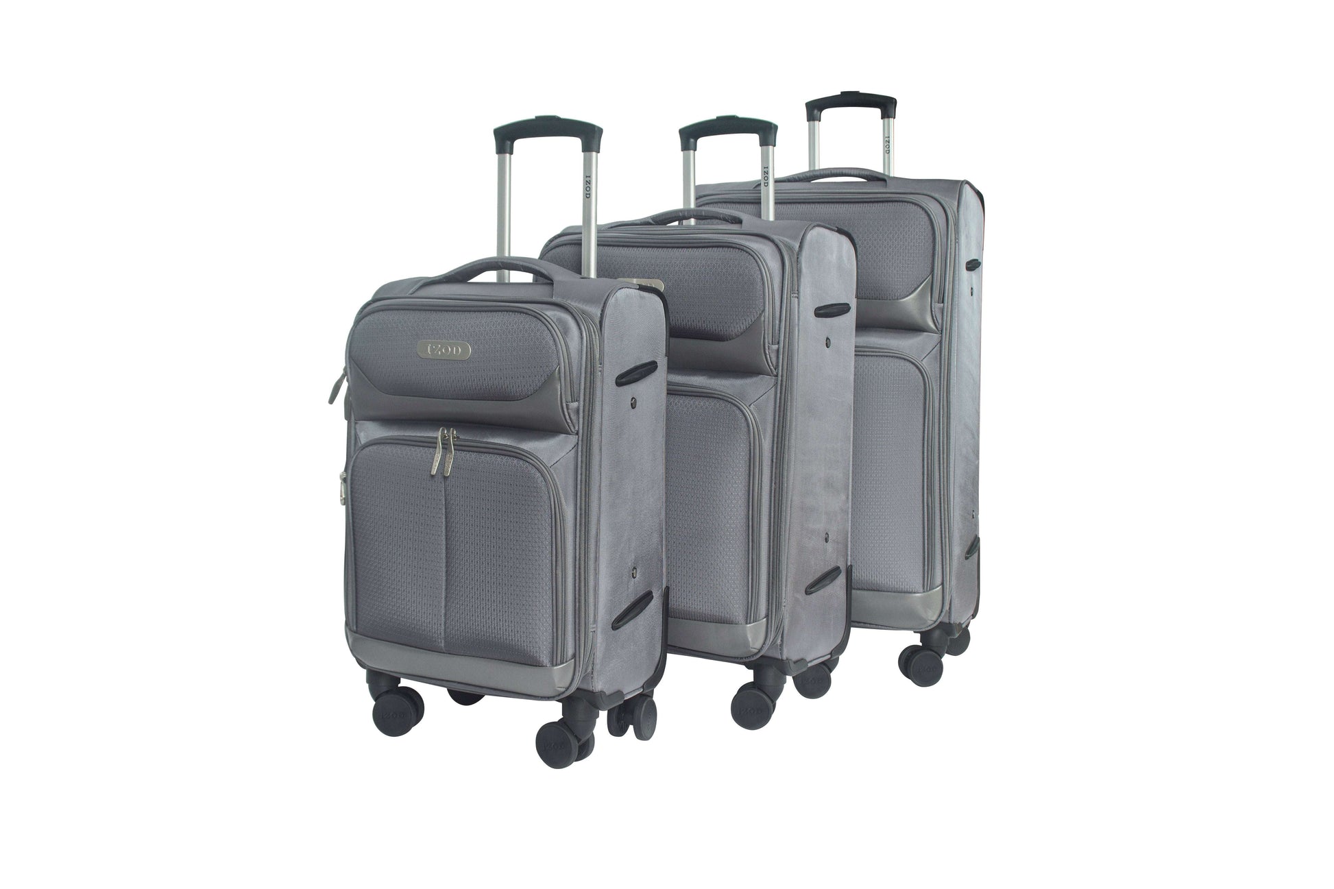 IZOD Ocean Soft Shell Lightweight Expandable 360 Dual Spinning Wheels Combo Lock 28", 24", 20" 3 Piece Luggage Set