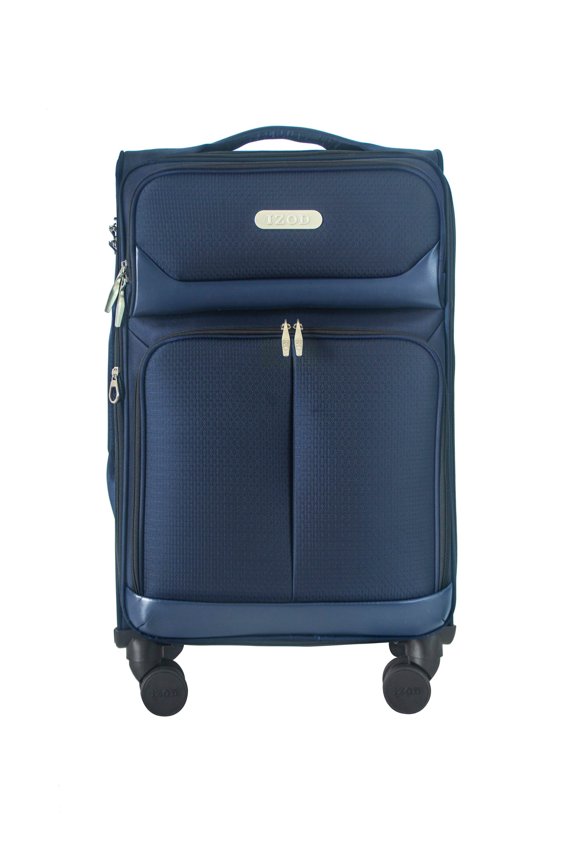 IZOD Ocean Soft Shell Lightweight Expandable 360 Dual Spinning Wheels Combo Lock 28", 24", 20" 3 Piece Luggage Set