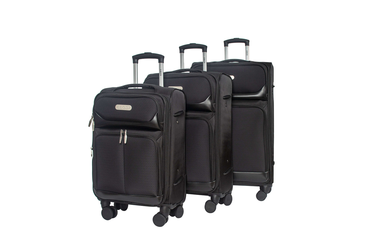 IZOD Ocean Soft Shell Lightweight Expandable 360 Dual Spinning Wheels Combo Lock 28", 24", 20" 3 Piece Luggage Set