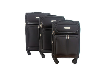 IZOD Ocean Soft Shell Lightweight Expandable 360 Dual Spinning Wheels Combo Lock 28", 24", 20" 3 Piece Luggage Set