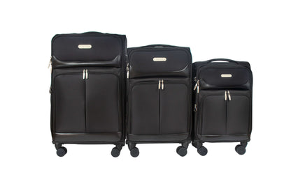 IZOD Ocean Soft Shell Lightweight Expandable 360 Dual Spinning Wheels Combo Lock 28", 24", 20" 3 Piece Luggage Set