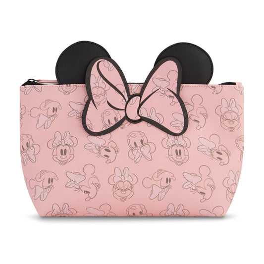 Disney Minnie Mouse 3D Bow and Ears Pink Cosmetic Bag - Stiles Supply Co.