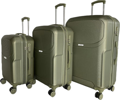 IZOD Regina Expandable Hard shell Lightweight 3 Piece Luggage Set - Stiles Supply Co.