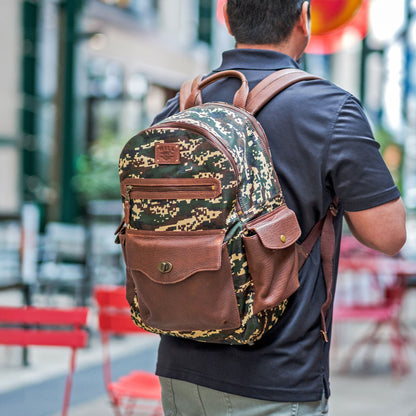 Will Leather Goods Canvas & Leather Backpack