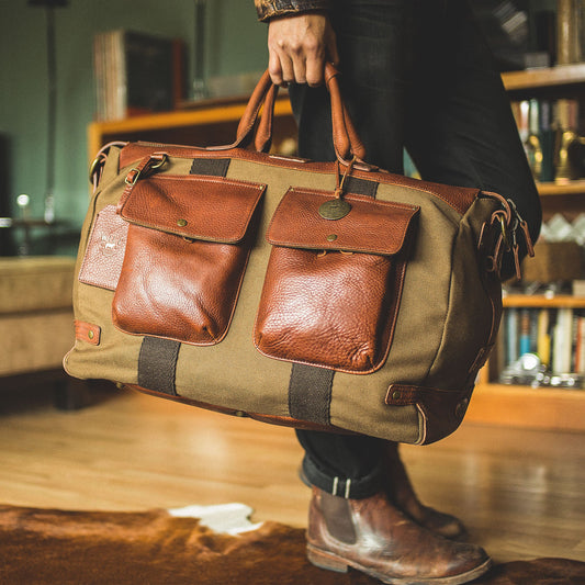 Will Leather Goods Canvas & Leather Travel Duffle