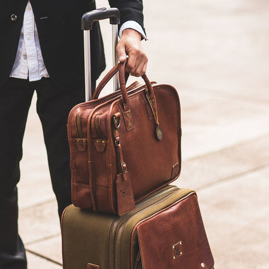 Will Leather Goods Hank Double Zip Briefcase