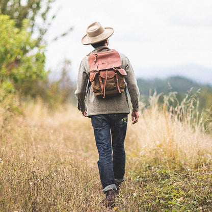 Will Leather Goods Lennon Canvas & Leather Backpack