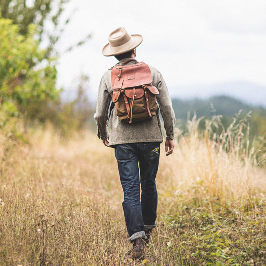 Will Leather Goods Lennon Canvas & Leather Backpack