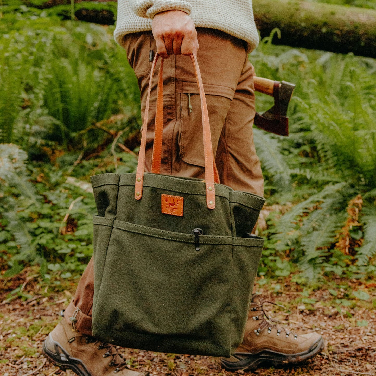Will Leather Goods Waxed Canvas Work Tote