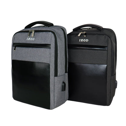 IZOD Penn Slim Durable Laptop Backpack USB Charging Port - Stiles Supply Co.