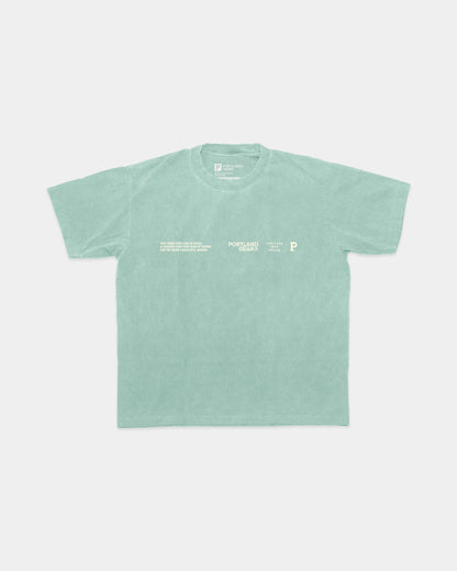 All-American Slogan Tee - Pacific Green