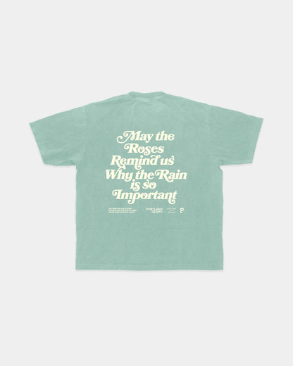All-American Slogan Tee - Pacific Green